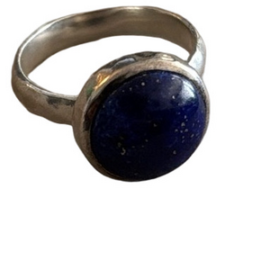 Silpada Silver Ring with Deep Blue Stone